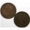 Image 1 : Canada Large Cent 1858 and 1859 Wide 9/