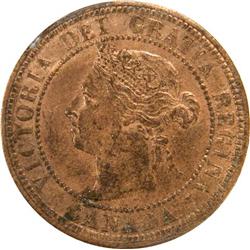 Canada Large Cent 1887, 1900 ICCS AU-55