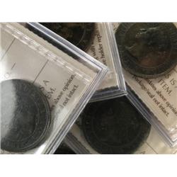 Canada Large Cent 1890H-1907H, 6 ICCS