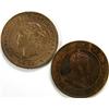 Image 1 : Canada Large Cent 1892 and 1909, Unc