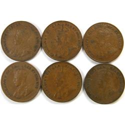 Canada Cent 1921 22 23 24 25 26 F or up
