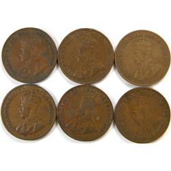 Canada Cent 1921 22 23 24 25 26 F or up