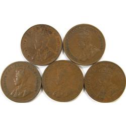 Canada Cent 1922 23 24 25 26 F or bette