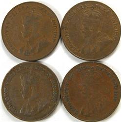 Canada Cent 1922 1923 1924 1925 F or up