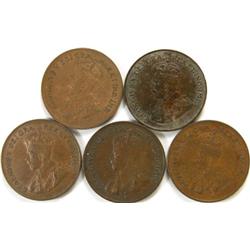 Canada Cent 1923 24 25 26 27 EF or up