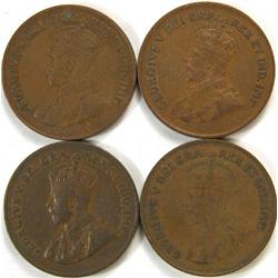 Canada Cent 1923 1924 1925 1926 VF or u