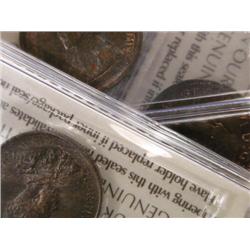 Canada Cent 1934 35 41 44 45, all ICCS