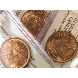 Canada Cent 1936 38 39 40 46 47 ICCS-64