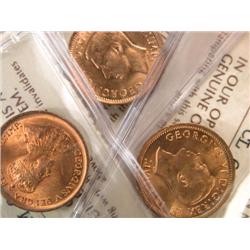 Canada Cent 1936 38 39 40 46 47 ICCS-64