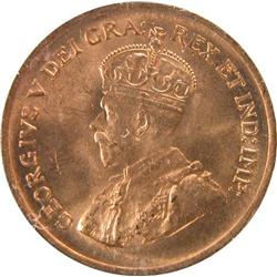 Canada Cent 1936 & 1943 ICCS MS-63 Red