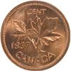 Image 2 : Canada Cent 1937 ICCS MS-65 Red