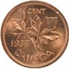 Image 2 : Canada Cent 1937 ICCS MS-65 Red
