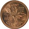 Image 2 : Canada Cent 1937 ICCS MS-65 Red