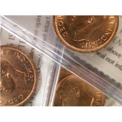 Canada Cent 1937 38 39, ICCS MS-64 Red