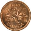 Image 2 : Canada Cent 1938 ICCS MS-65 Red