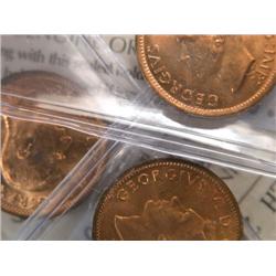 Canada Cent 1938 5 pcs ICCS MS-64 Red