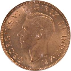 Canada Cent 1939 and 1940 ICG MS-66 Red