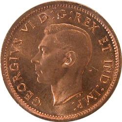 Canada Cent 1942 ICCS MS-64 Red