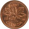 Image 2 : Canada Cent 1942 ICCS MS-64 Red