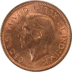 Canada Cent 1942 ICCS MS-64 Red