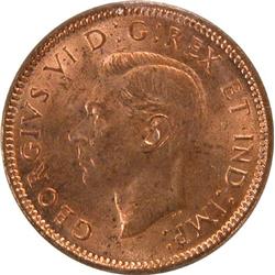 Canada Cent 1942 ICCS MS-64 Red