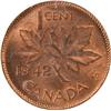 Image 2 : Canada Cent 1942 ICG MS-64 Red