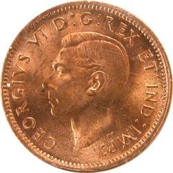 Canada Cent 1944 ICCS MS-64 Red