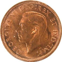 Canada Cent 1945 ICCS MS-64 Red