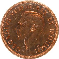 Canada Cent 1945 ICCS MS-64 Red