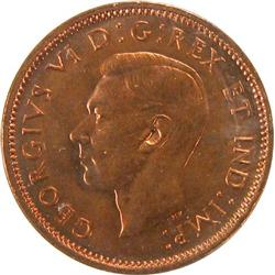 Canada Cent 1945 ICCS MS-64 Red