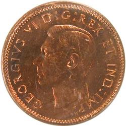 Canada Cent 1945 ICCS MS-64 Red