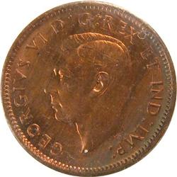 Canada Cent 1945 ICCS MS-64 Red
