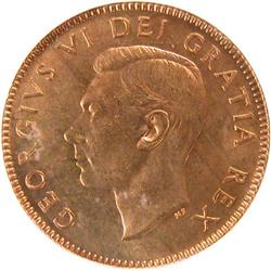 Canada Cent 1948 A off, ICG MS-64 Red