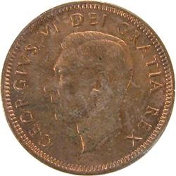 Canada Cent 1948 A off, ICCS MS-63 Red