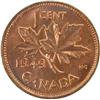 Image 2 : Canada Cent 1949 A off, ICCS MS-65 Red