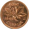 Image 2 : Canada Cent 1949 A off, ICCS MS-65 Red