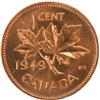 Image 2 : Canada Cent 1949 A off, ICCS MS-64 Red