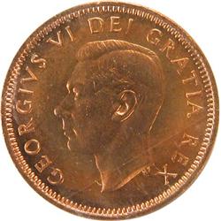 Canada Cent 1950 ICCS MS-65 Red