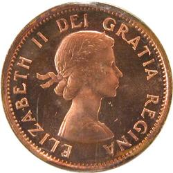 Canada Cent 1955 SF ICCS PL-66 Red Hcam