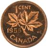 Image 2 : Canada Cent 1955 SF ICCS PL-65 Red Came