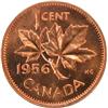 Image 2 : Canada Cent 1956 ICCS MS-65 Red