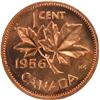 Image 2 : Canada Cent 1956 ICCS MS-65 Red