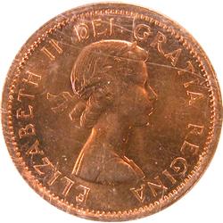 Canada Cent 1957 & 1958 ICCS MS-65 Red