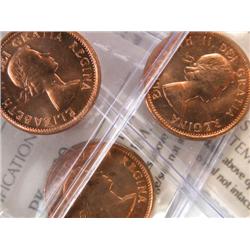 Canada Cent 1958 1959 1960 ICCS MS-65 R