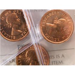 Canada Cent 1959 1960 1961 ICCS MS-65 R