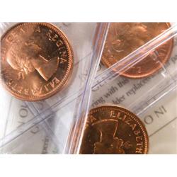 Canada Cent 1961 62 63 64 ICCS MS-65 Re