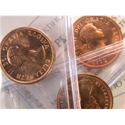 Canada Cent 1961 62 64 67 ICCS MS-65 Re