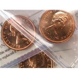 Canada Cent 1961 62 64 67 ICCS MS-65 Re