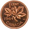 Image 2 : Canada Cent 1964 ICCS PL-65 Red UHCameo