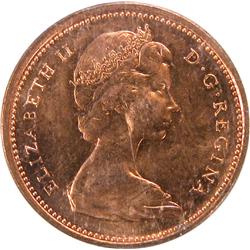 Canada Cent 1965 Type 4, ICCS MS-64 Red